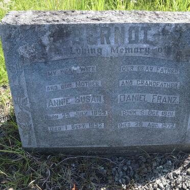 BERNOT Daniel Franz 1891-1972 &amp; Annie Susan 1899-1952
