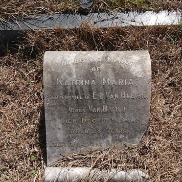 BLERK Katrina Maria, van nee VAN DYK -1940