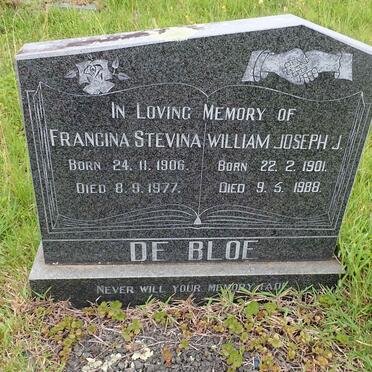 BLOE William Joseph J., de 1901-1988 &amp; Francina Stevina 1906-1977
