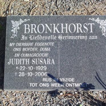 BRONKHORST Judith Susara 1929-2006