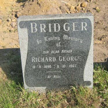 BRIDGER Richard George 1890-1962
