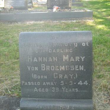 BROEMBSEN Hannah Mary, von nee GRAY -1944