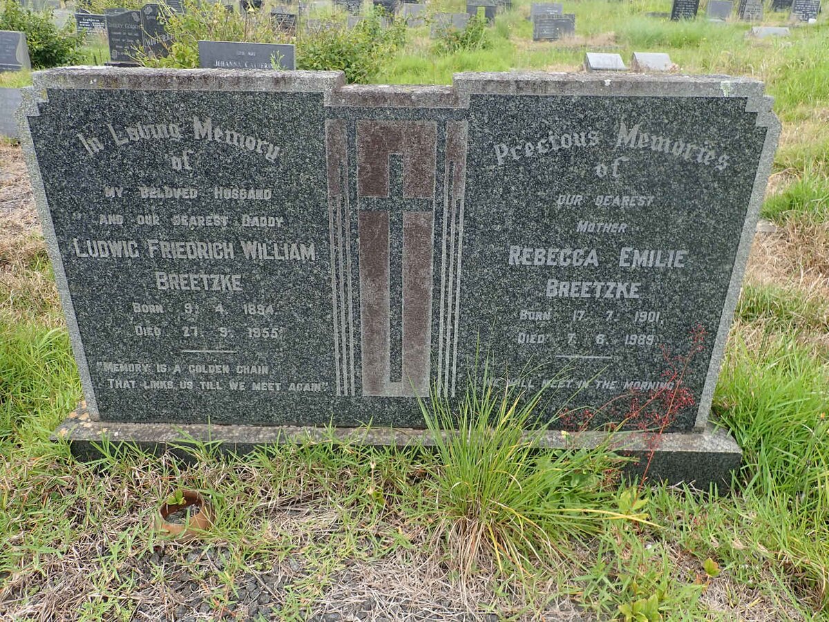 BREETZKE Ludwig Friedrich William 1894-1955 &amp; Rebecca Emilie 1901-1989