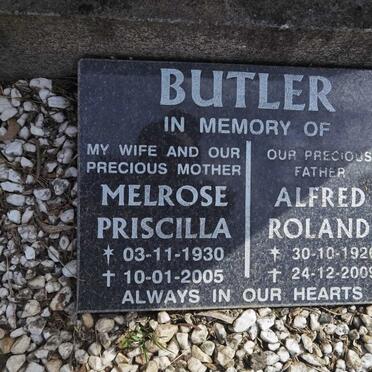 BUTLER Alfred Roland 1926-2009 & Melrose Priscilla 1930-2005
