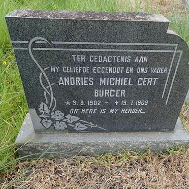 BURGER Andries Michiel Gert 1902-1969