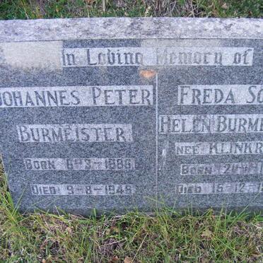 BURMEISTER Johannes Peter 1886-1948 &amp; Freda Sophie Helen KLINKRADT 1891-1966