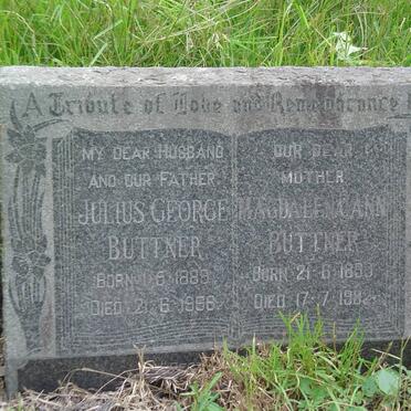 BUTTNER Julius George 1889-1966 &amp; Magdalena Ann 1899-1982