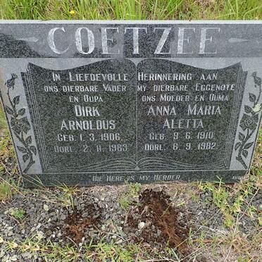 COETZEE Dirk Arnoldus 1906-1983 &amp; Anna Maria Aletta 1910-1982