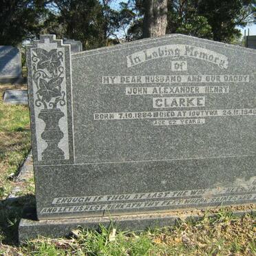 CLARKE John Alexander Henry 1884-1946