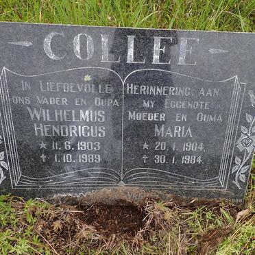 COLLEE Wilhelmus Hendricus 1903-1989 &amp; Maria 1904-1984