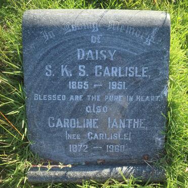 CARLISLE S.K.S. 1865-1951 :: IANTHE Caroline nee CARLISLE 1872-1960