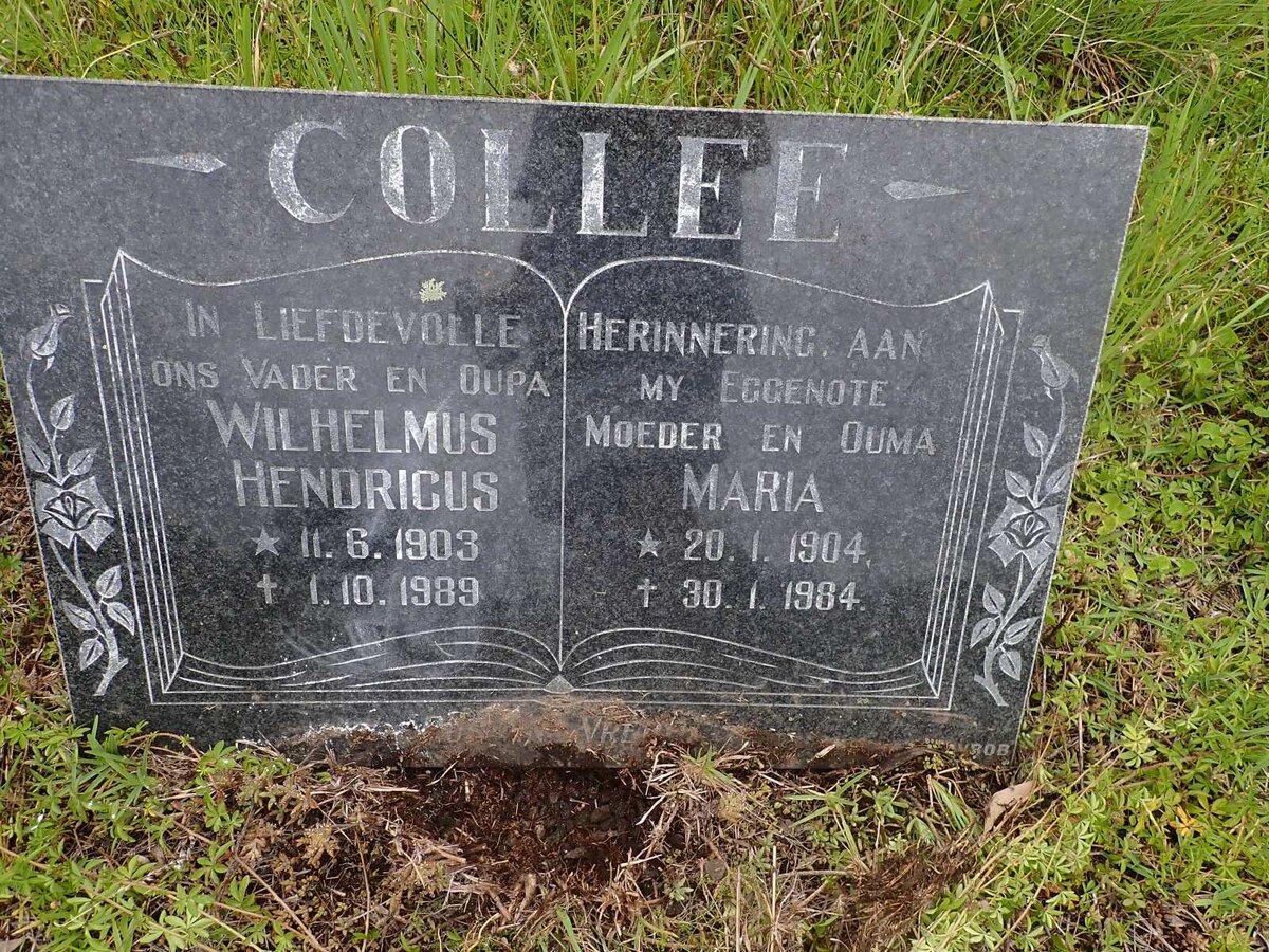 COLLEE Wilhelmus Hendricus 1903-1989 &amp; Maria 1904-1984