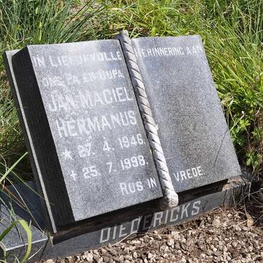 DIEDERICKS Jan Magiel Hermanus 1946-1998
