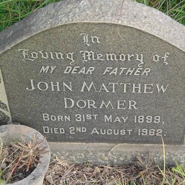 DORMER John Matthew 1899-1962