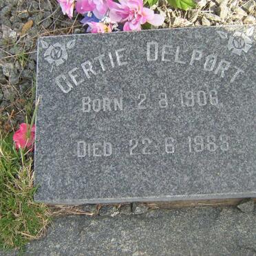 DELPORT Gertie 1906-1983