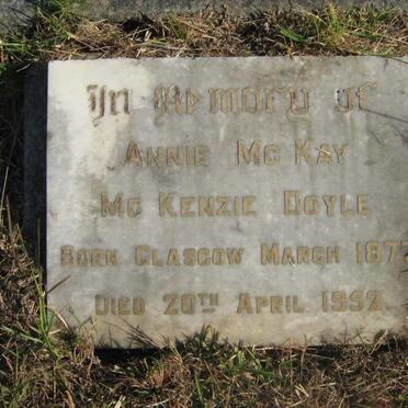 DOYLE Annie McKay McKenzie 1877-1952