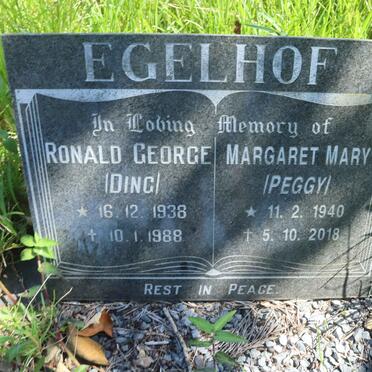 EGELHOF Ronald George 1938-1988 &amp; Margaret Mary 1940-2018