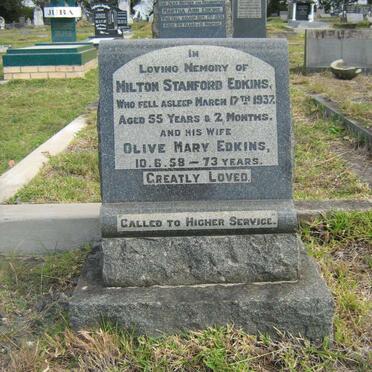 EDKINS Milton Stanford -1937 &amp; Olive Mary -1958