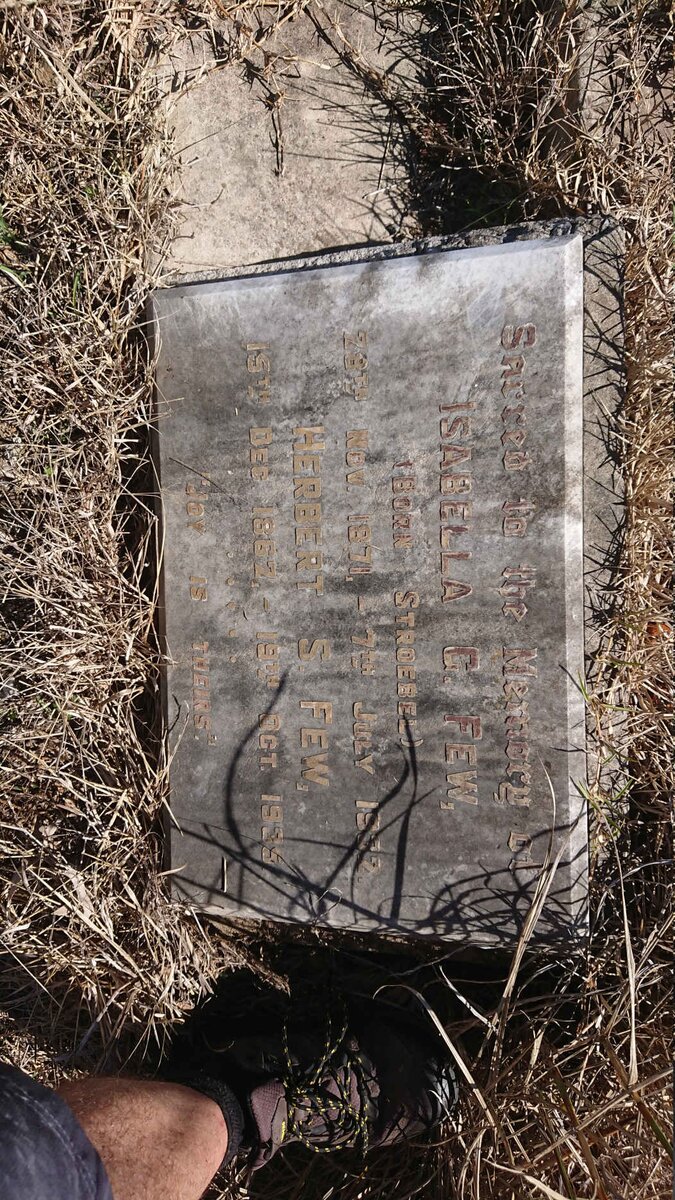 FEW Herbert S. 1862-1935 &amp; Isabella G. STROEBEL 1871-1932