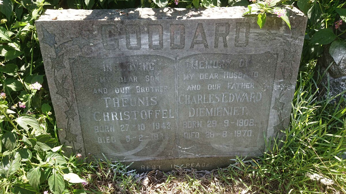 GODDARD Charles Edward Diemieniet 1908-1970 :: GODDARD Theunis Christoffel 1943-1964