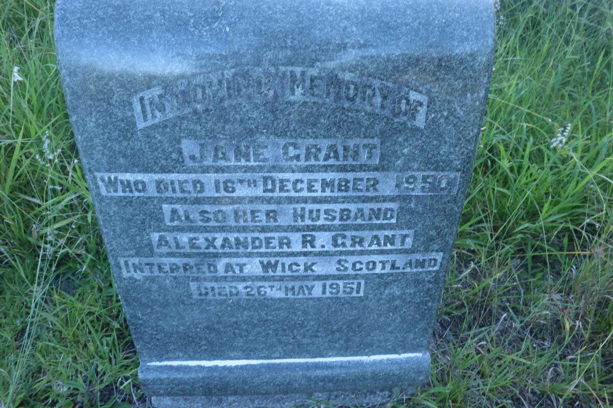 GRANT Alexander R. -1951 &amp; Jane -1950