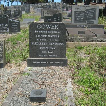 GOWER Lester Waters 1905-1969 &amp; Elizabeth Hendrina Francena BAM 1910-2001