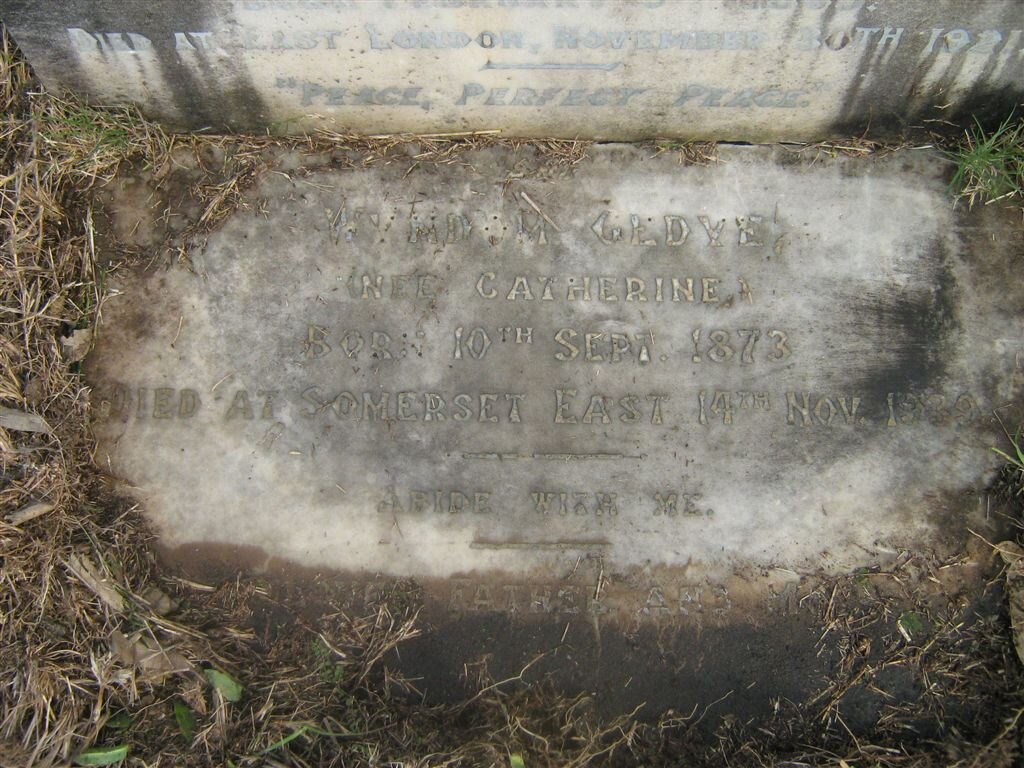 GEDYE Wyndom born CATHERINE 1873-1939