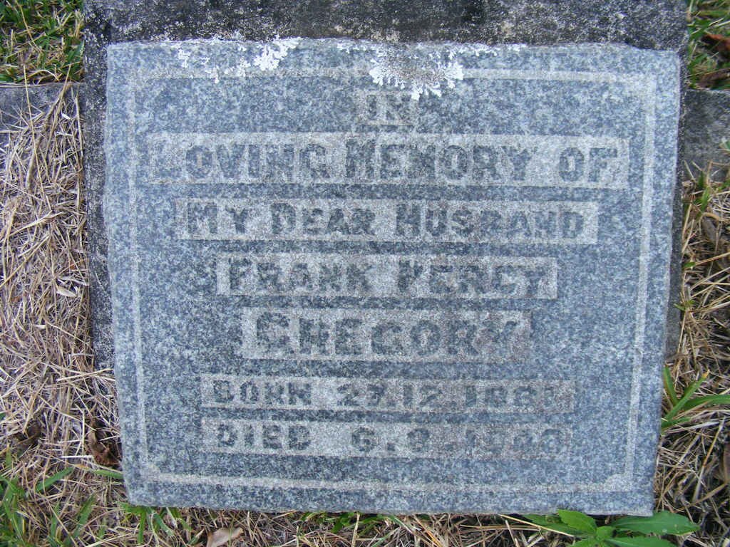 GREGORY Frank Percy 1881-1948