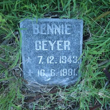 GEYER Bennie 1843-1981