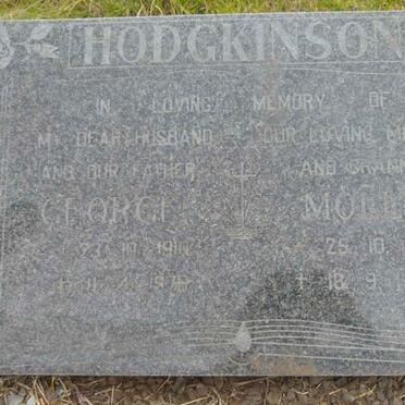 HODGKINSON George Edward 1910-1976 &amp; Molly 1914-1985