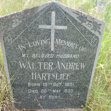 HARTSLIEF Walter Andrew 1901-1959