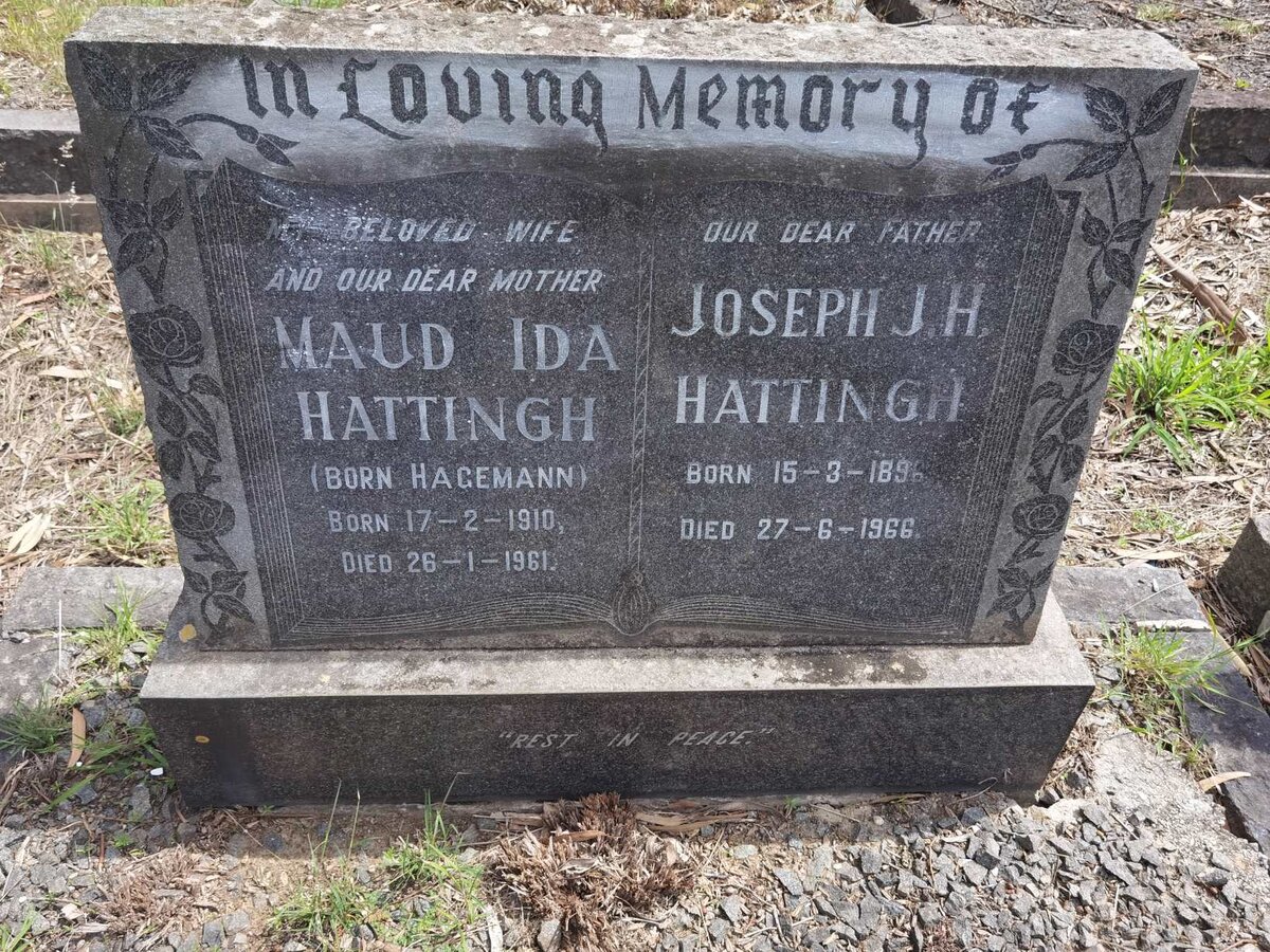 HATTING Joseph J.H. 1896-1966 & Maud Ida HAGEMANN 1910-1961