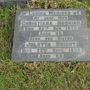 HOCKING Christiana -1928 :: BRIGHT Juletta -1936