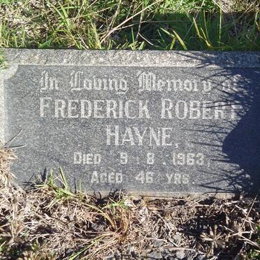 HAYNE Frederick Robert -1963