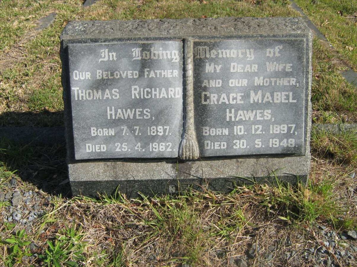 HAWES Thomas Richard 1897-1962 &amp; Grace Mabel 1897-1948