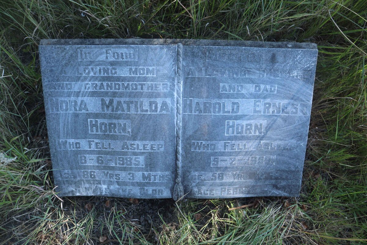 HORN Harold Ernest -1959 &amp; Nora Matilda -1985
