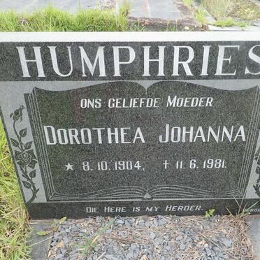 HUMPHRIES Dorothea Johanna 1904-1981