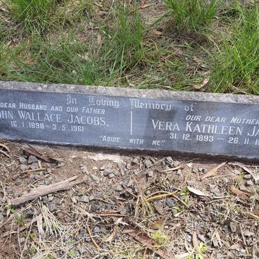 JACOBS John Wallace 1890-1961 & Vera Kathleen 1893-1983