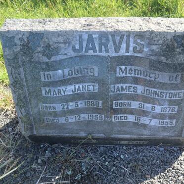 JARVIS James Johnstone 1876-1955 &amp; Mary Janet 1880-1959