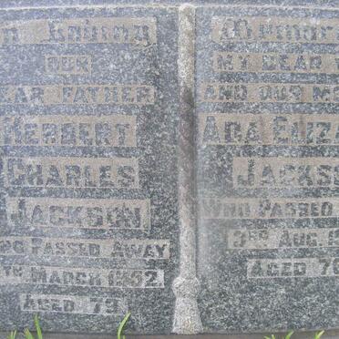 JACKSON Herbert Charles -1952 &amp; Ada Elizabeth -1950