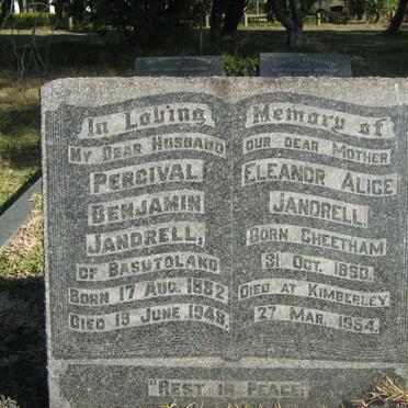 JANDRELL Percival Benjamin 1882-1948 &amp; Eleanor Alice CHEETHAM -1954