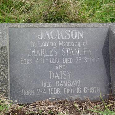 JACKSON Charles Stanley 1893-1964 &amp; Daisy RAMSAY 1906-1978