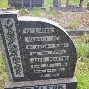KLERK John Martin, de 1911-1962