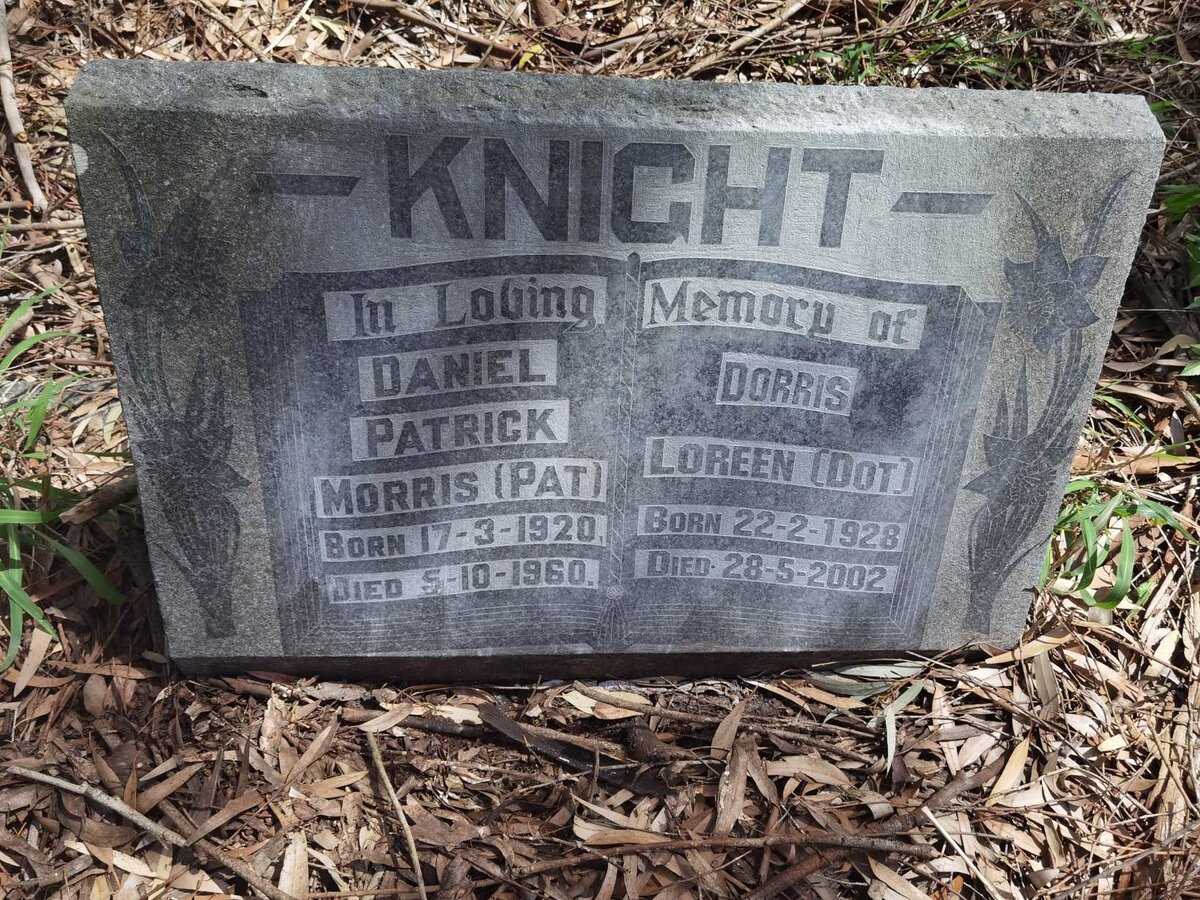 KNIGHT Daniel Patrick Morris 1920-1960 & Dorris Loreen 1928-2002