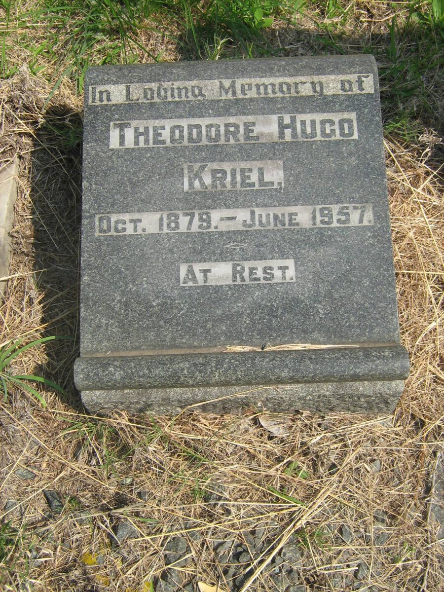 KRIEL Theodore Hugo 1879-1957