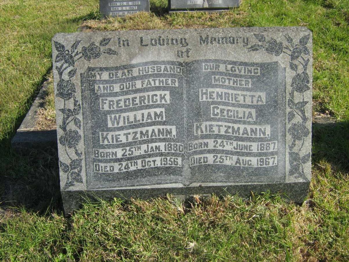 KIETZMANN Frederick William 1880-1956 &amp; Henrietta Cecilia 1887-1967