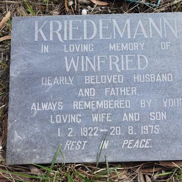 KRIEDEMANN Winfried 1922-1975