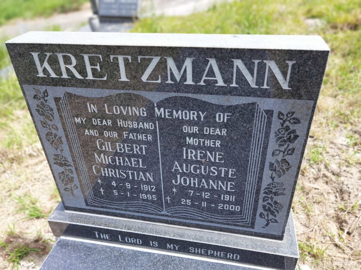KRETZMANN Gilbert Michael Christian 1912-1995 & Irene Auguste Johanne 1911-2000