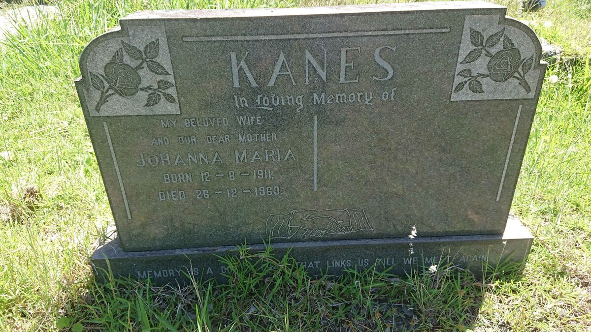 KANES Johanna Maria 1911-1963