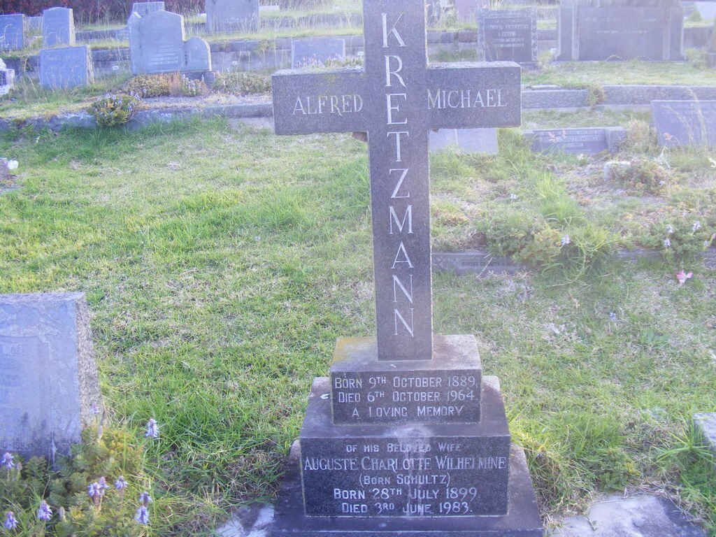 KRETZMANN Alfred Michael 1889-1964 &amp; Auguste Charlotte Wilhelmine SCHULTZ 1899-1983